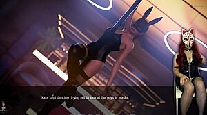 Kate in Stockings Cosplay at Outdoor College Game