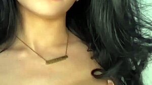 American exchange student plays solo in steamy college webcam session