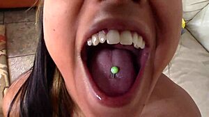 dirty asian nymph teases with blowjob rockets in kinky threesome facial fun