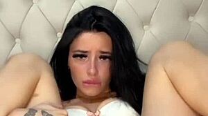 American exchange student plays solo in steamy college webcam session