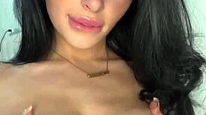 American exchange student plays solo in steamy college webcam session