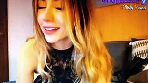 Sexy blonde teen teases and chats on webcam