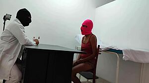 The doctor gives special attention and sensual massage to his female patient in hospital