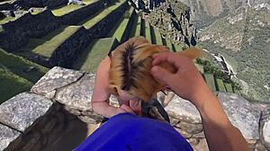 getting sucked off atop machu picchu in vr