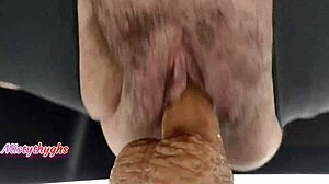 I am a mature chubby woman enjoying riding toys in my home