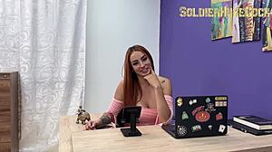 Andrea Castro begs for a bang before recording starts