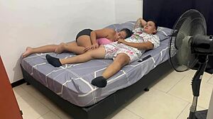 Naughty dorm girls have fun with a lucky guy at the wetshirt party in college