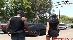 why does this black haired slut with small tits crave bbc for facial cum? naughty european bitch in interracial action.