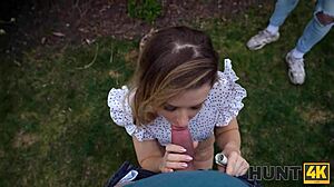 This Czech babe in stockings gets kinky in public for POV fun