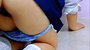 homemade sex with tight pussy girl, destroying her when alone