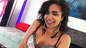 i'm the licking legend, introducing my big black tits and handjob skills