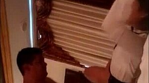 With young girl in hotel