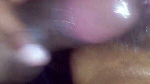 Wife uses vibrator for anal pleasure with toys