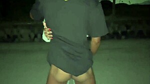 Blonde wife flashes and masturbates in public