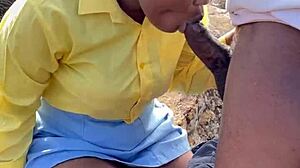 ebony babe takes huge bbc pounding in outdoor action