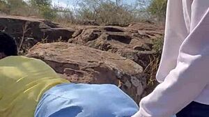 ebony babe takes huge bbc pounding in outdoor action