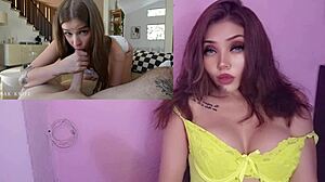Petite Latina stepsister cheats with stepbrother in steamy sex lessons