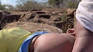 ebony babe takes huge bbc pounding in outdoor action