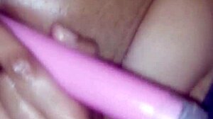 Wife uses vibrator for anal pleasure with toys