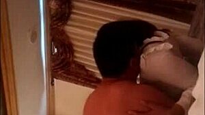 With young girl in hotel