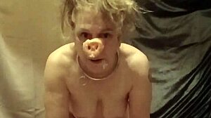 i perform a humiliating homemade session as a slave eating feed