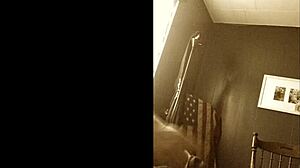 Slow motion huge cumshot eruption in solo scene