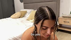 petite blonde meets stranger at gym