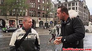 Amsterdam Prostitute Covered in Cum on Tits