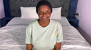 Beautiful ebony Elizabeth in casting session