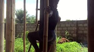 Real female orgasm viewed from above