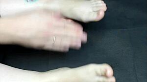 gentle oiled foot massage