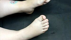 gentle oiled foot massage