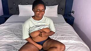 Beautiful ebony Elizabeth in casting session