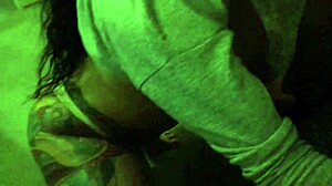 Two lesbians team up to give a guy an intense blowjob