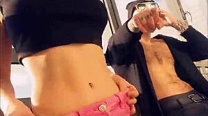 Hot pornstar sasha rose performs sexy striptease dance