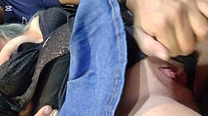 Close up pussy fucking and squirting after creampie