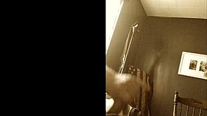 Slow motion huge cumshot eruption in solo scene