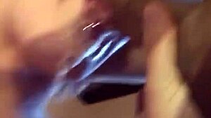 Yo, my amateur wife gags hard on cock, it's messy! 😜