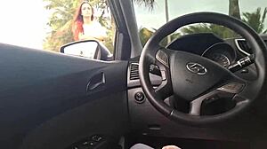 Pretty girl risks public masturbation on the beach