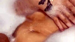 Horny British Slut Masturbates in Shower!
