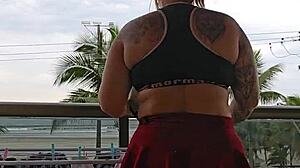 showing off your ass under that skirt on the balcony?