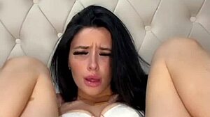 Watch this brunette American exchange student masturbating on webcam until she squirts and orgasms in high definition