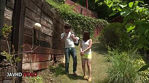 Misaki Tsubasa's teen outdoor sex ends with creampie