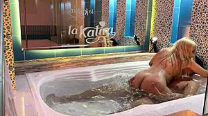 Dude, banging this Colombian in the jacuzzi, I finished inside her underwater!