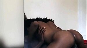 yo, ebony teen rides big black dick like a wild bull!