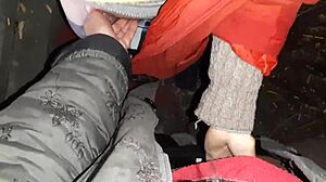 Autumn Romantic Lesbian Sex in Hut