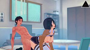 Koikatsu Mikasa and Eren in Uncensored Anime Sex by Thereal3dstories