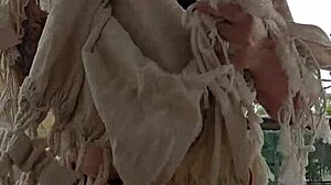 showing off your ass under that skirt on the balcony?