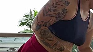 showing off your ass under that skirt on the balcony?