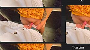 Stranger cum in my panties in restaurant toilet